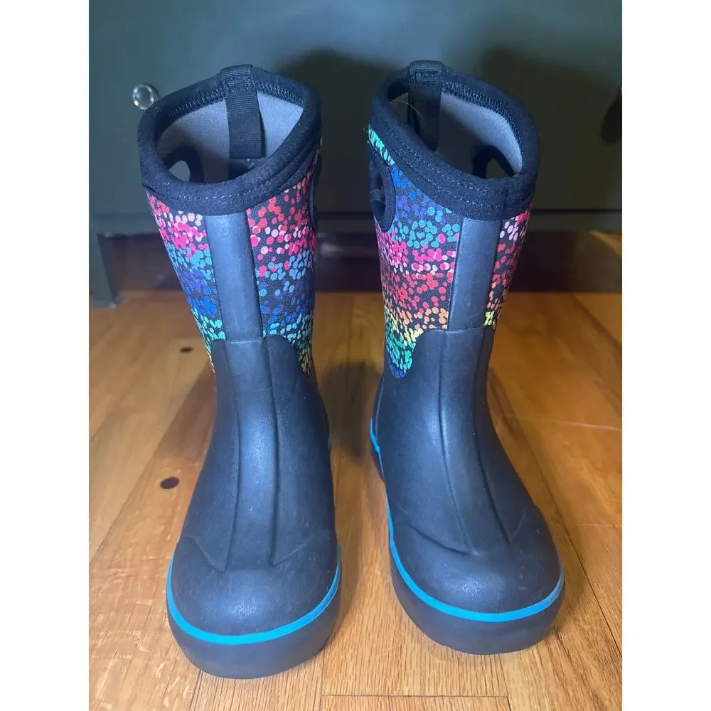 BOGS Classic II Rainbow Dots Kids 10 Waterproof Insulated Winter Snow Boots